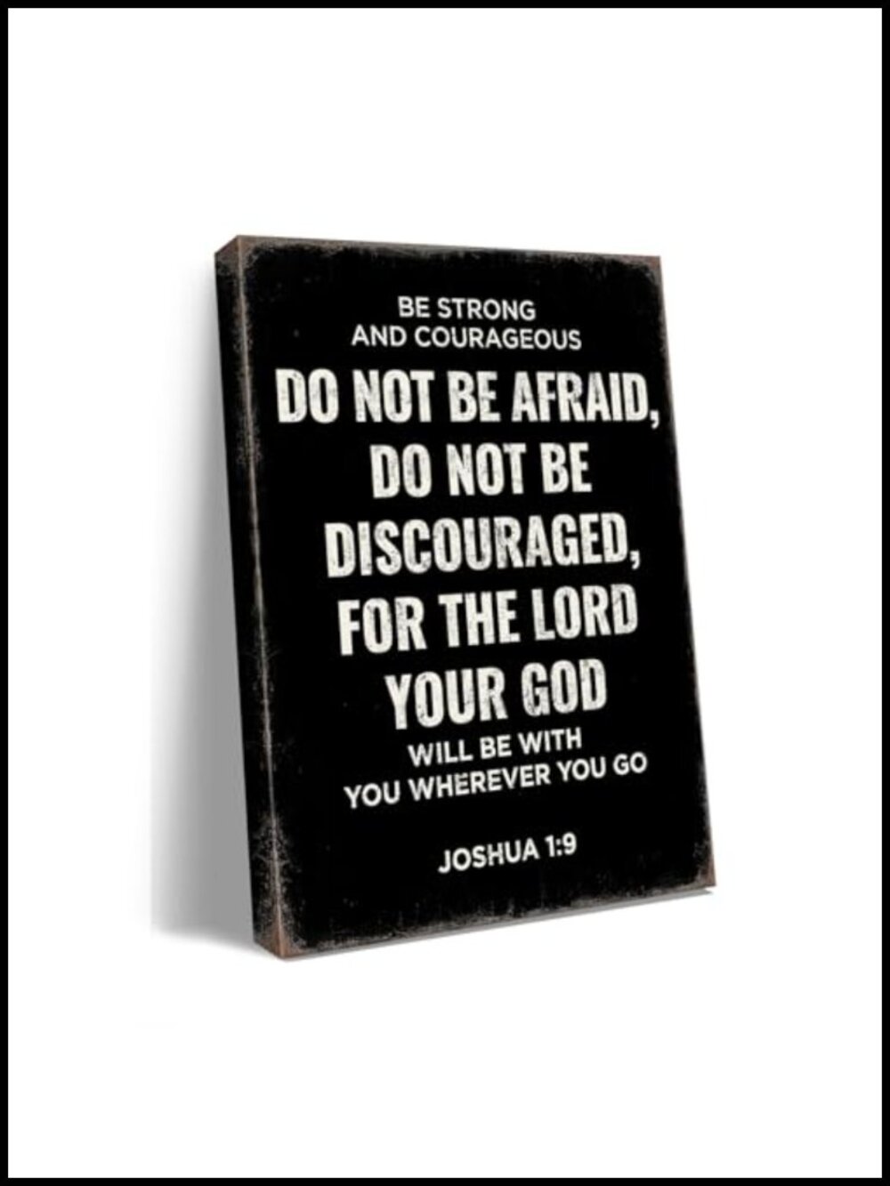 Bible Verse Canvas Wall Art Joshua 1:9 Christian Scripture Decor